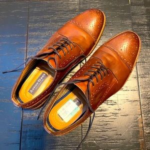 Aston Grey Cillection - brown dress shoe. Cap toe